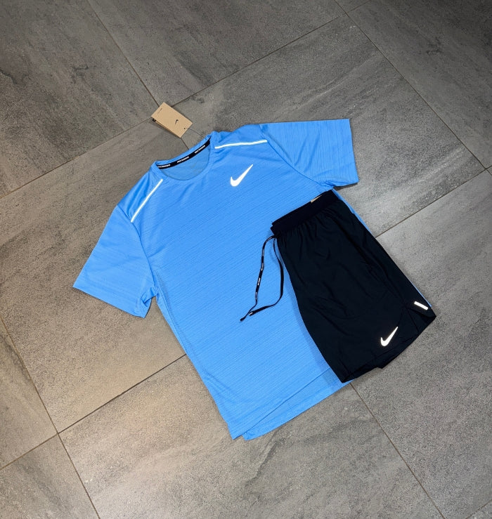 Nike Miler & Flex Shorts Set 'University Blue/Black'