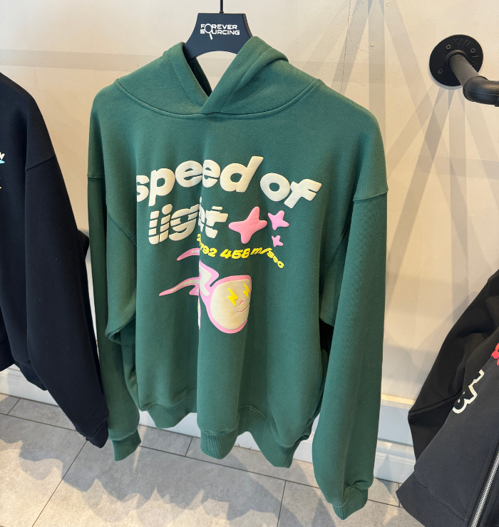 Broken Planet Market Speed Of Light Green Hoodie