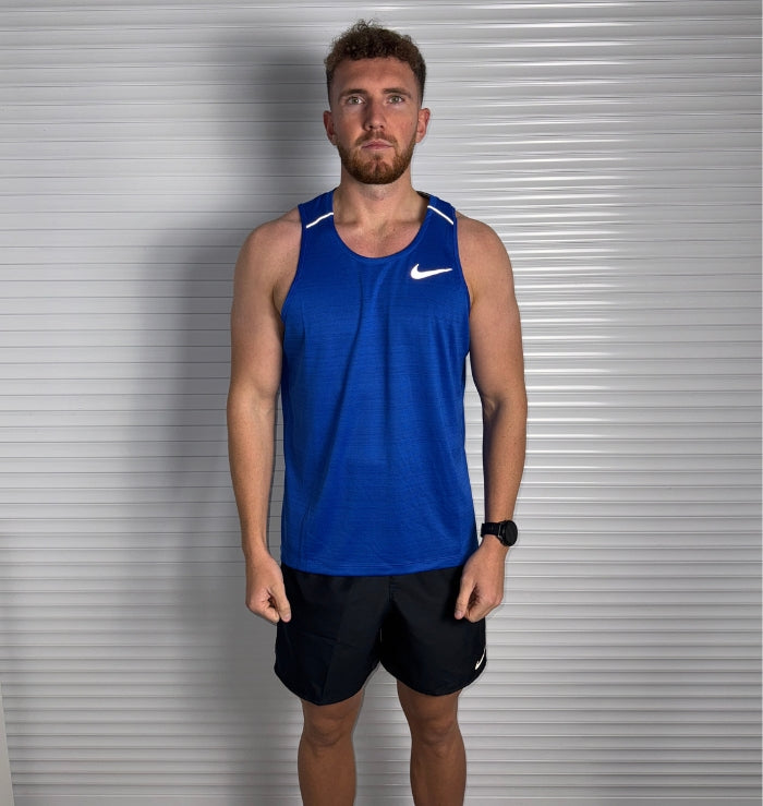 Nike Miler Vest & Challenger Short Set 'Royal Blue/Black'
