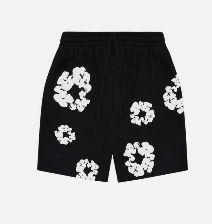 Denim Tears The Cotton Wreath Black Shorts