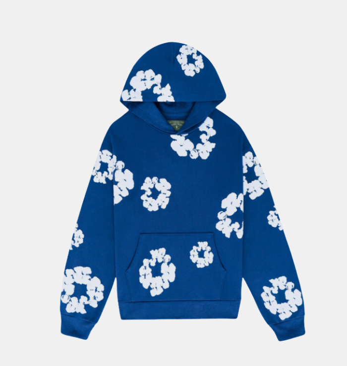 Denim Tears The Cotton Wreath Royal Blue Hoodie
