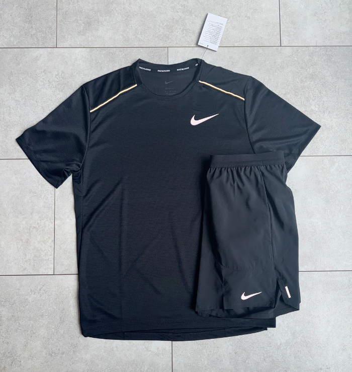Nike Miler Black & Black Flex Stride Short Set