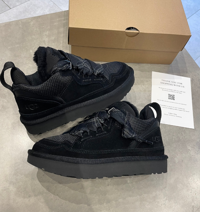 UGG Lowmel Lace Up Trainer Black
