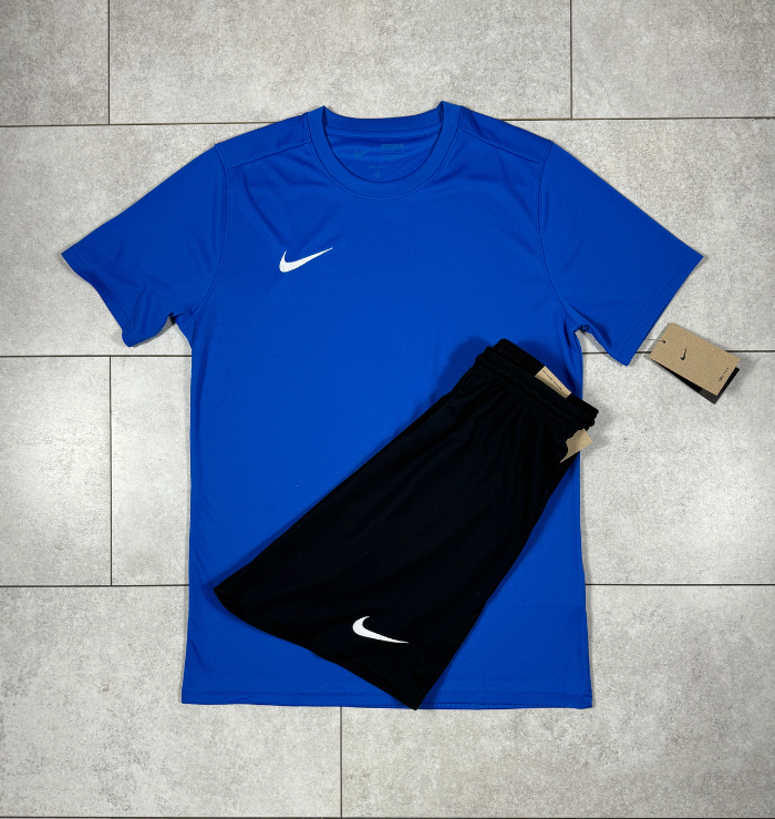 Nike Dri-Fit Royal Blue Black Short Set