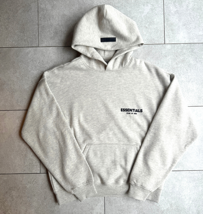 Fear of God Essentials Light Heather Oatmeal Hoodie (SS22)
