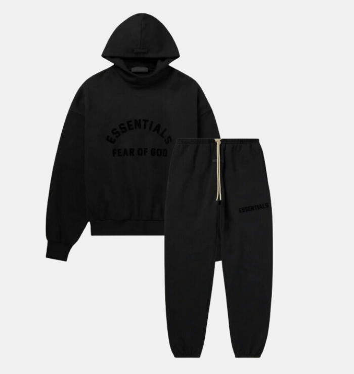 Fear of God Essentials Jet Black Tracksuit (SS23)