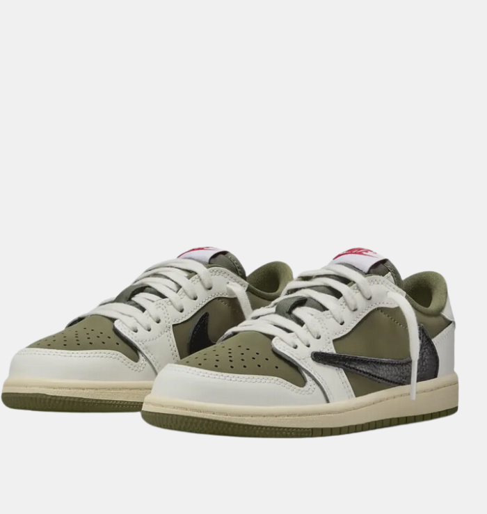 Travis Scott x Air Jordan 1 Low OG Medium Olive (PS)