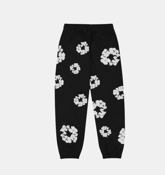 Denim Tears The Cotton Wreath Black Sweatpants