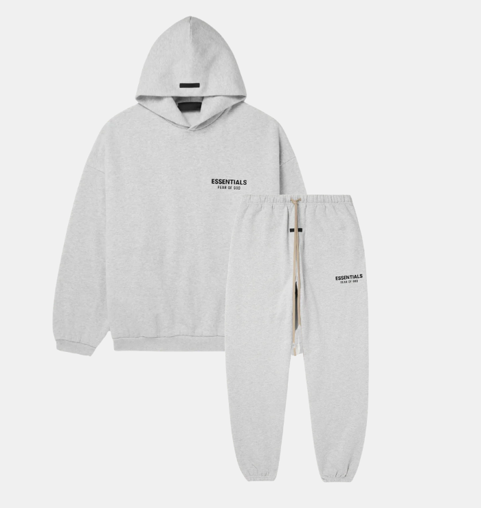 Fear Of God Essentials Light Heather Grey Tracksuit FW24 Fear Of God Essentials Light Heather Grey Tracksuit FW24