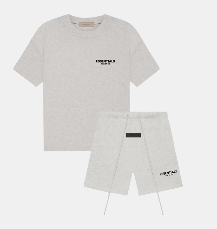 Fear of God Essentials Short Set Light Heather Oatmeal (SS22)