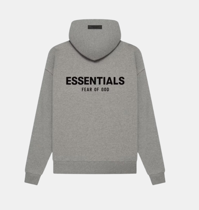 Fear of God Essentials Dark Heather Oatmeal Hoodie (SS22)