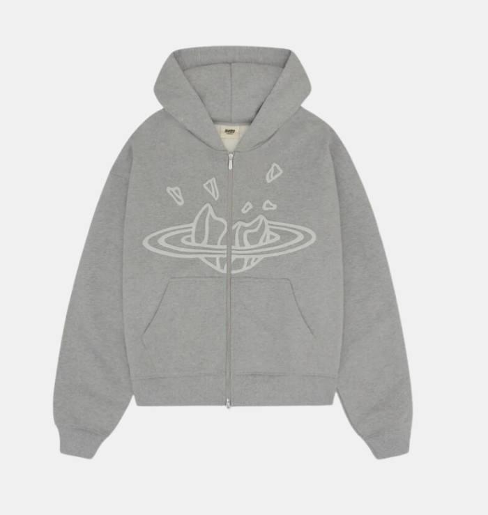 BPM Heather Grey Zip-Up Hoodie
