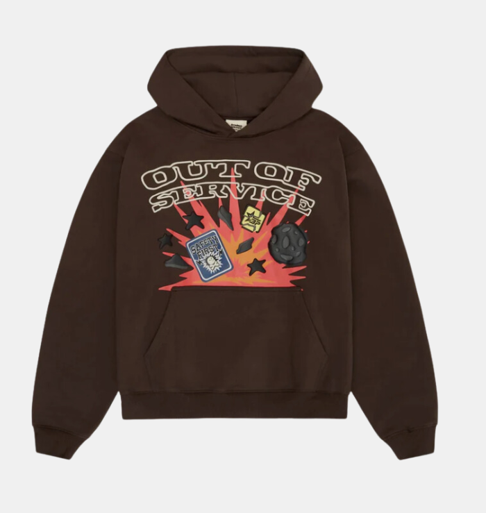 BPM 'Out Of Service' Mocha Brown Hoodie