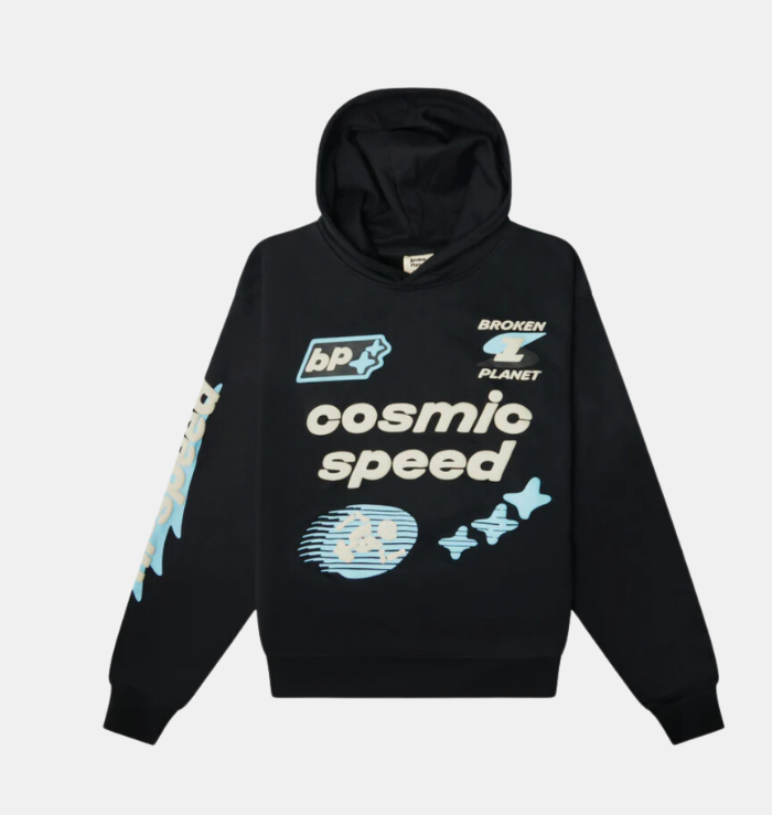 BPM 'Cosmic Speed' Midnight Black Hoodie