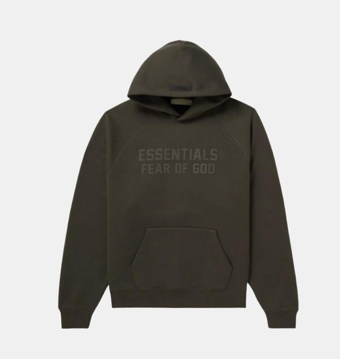 Fear of God Essentials Off Black Hoodie (FW22)