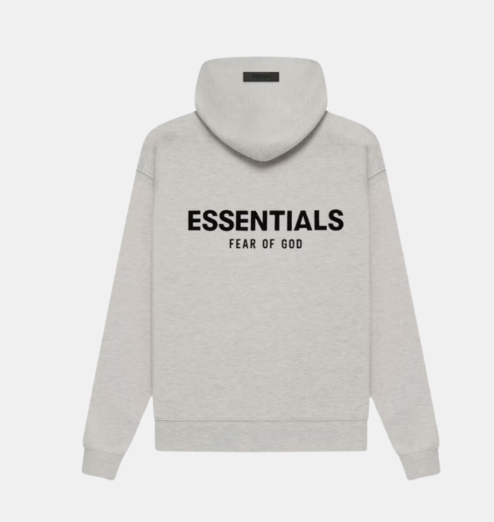 Fear of God Essentials Light Heather Oatmeal Hoodie (SS22)