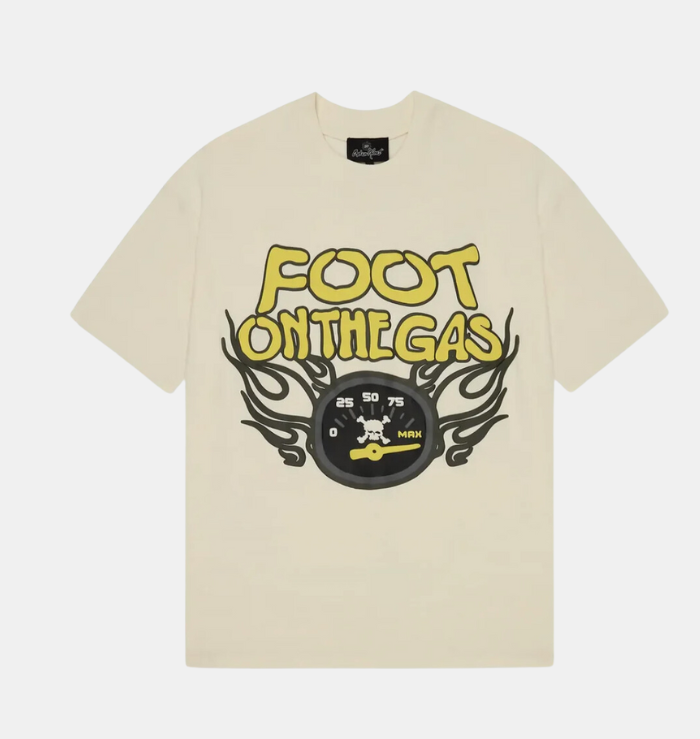 BPM 'Foot On The Gas' Vanilla White T-Shirt