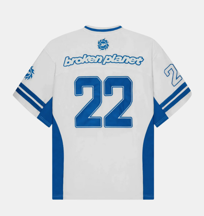 BPM White Blue Football Jersey