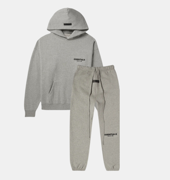 Fear of God Essentials Dark Heather Oatmeal Tracksuit (SS22)