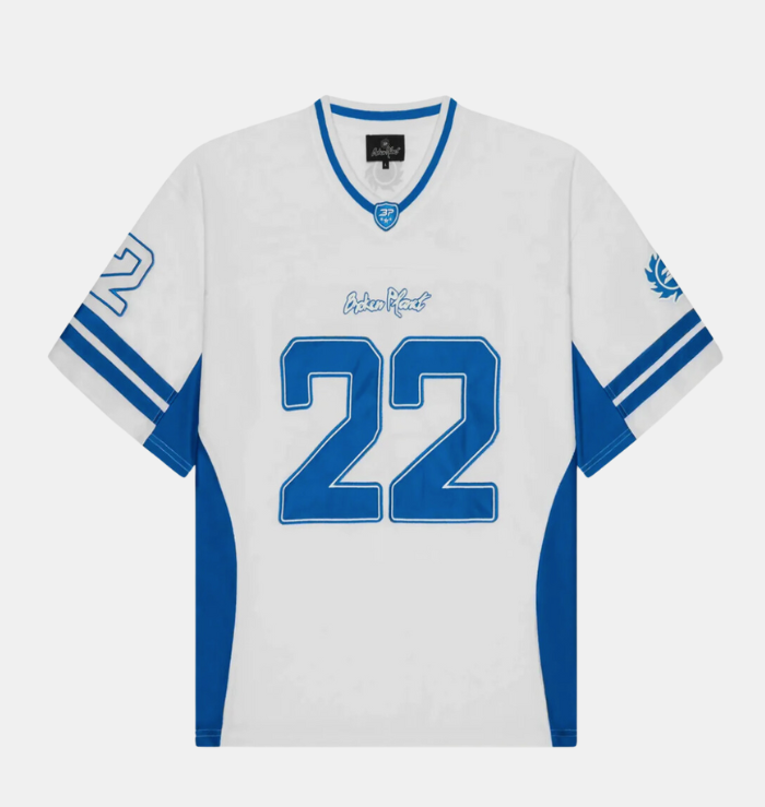 BPM White Blue Football Jersey