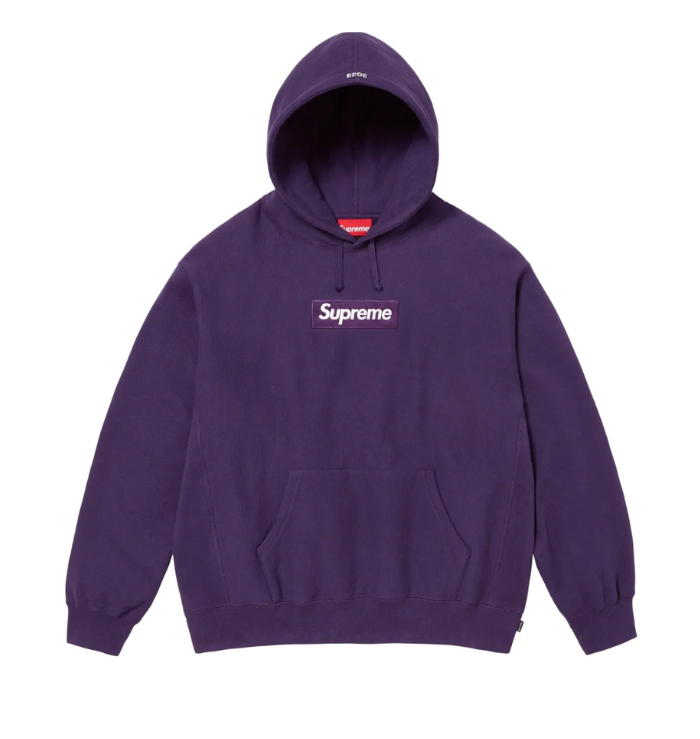 Supreme Box Logo Hoodie Dark Purple