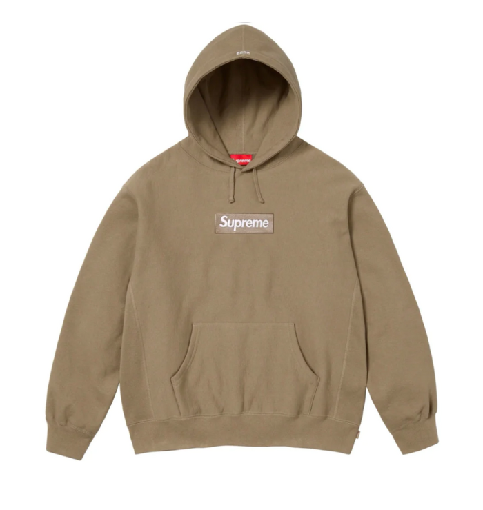 Supreme Box Logo Hoodie Dark Sand Forever Sourcing