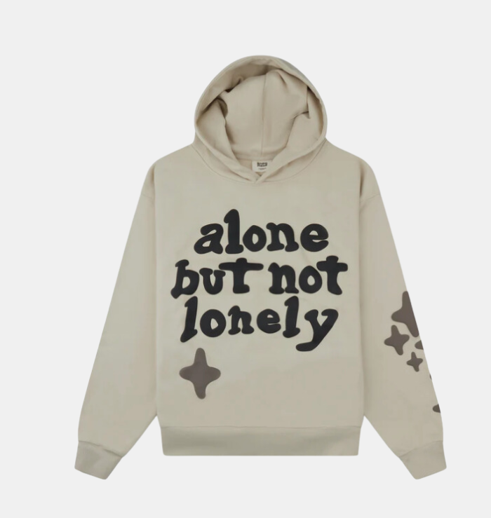 BPM 'Alone But Not Lonely' Bone White Hoodie