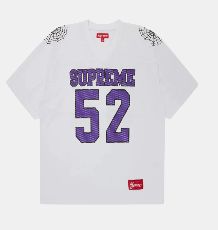 Supreme Spiderweb White Football Jersey