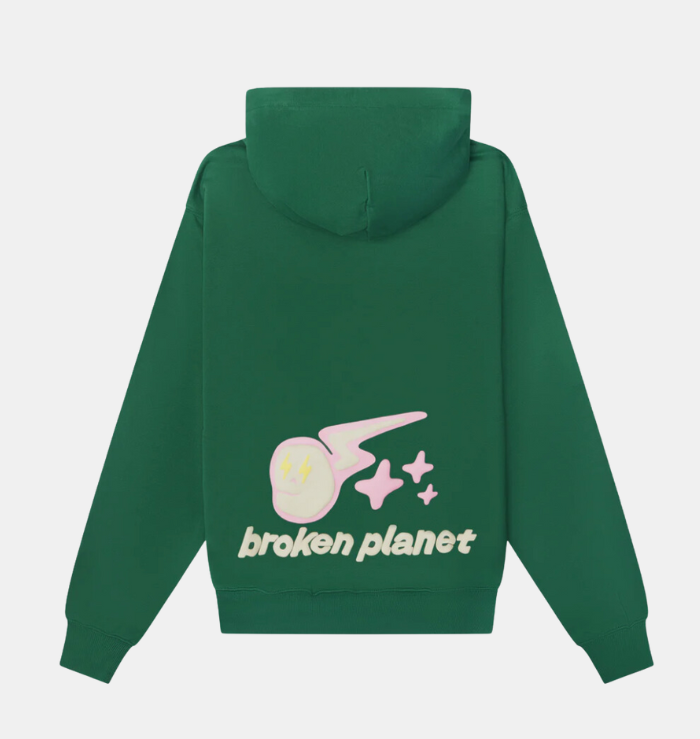 Broken Planet Market Speed Of Light Green Hoodie