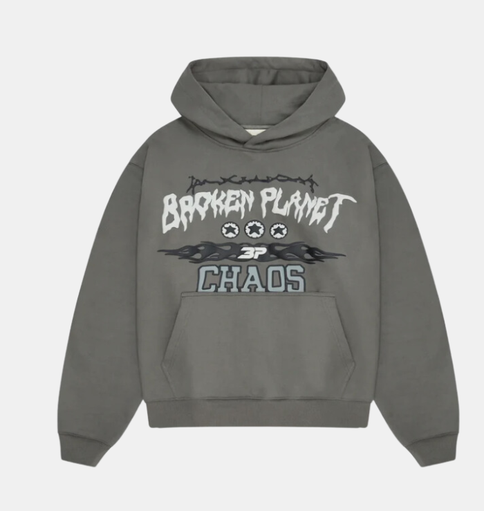 Broken Planet Market Chaos Gunmetal Grey Hoodie