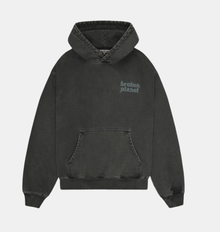 Broken Planet Market Basics Washed Soot Black Hoodie