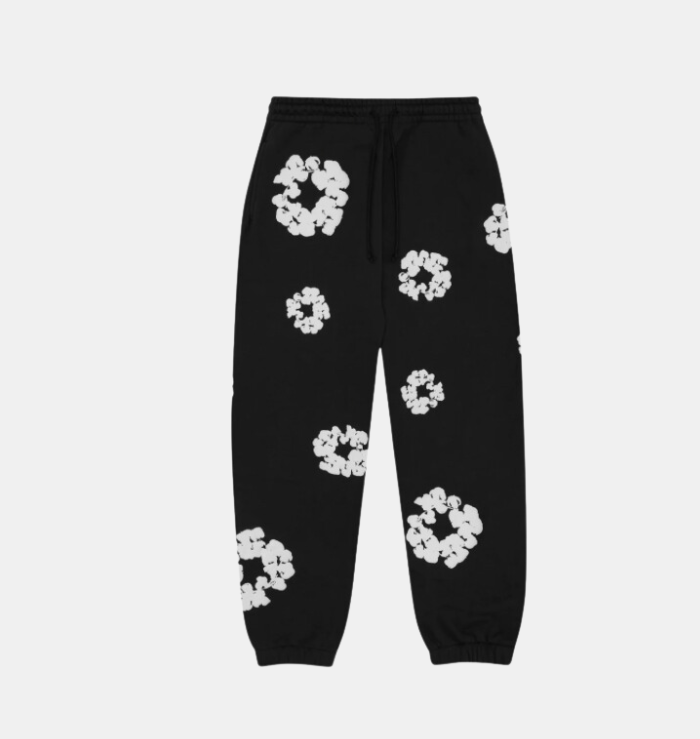 Denim Tears The Cotton Wreath Black Sweatpants