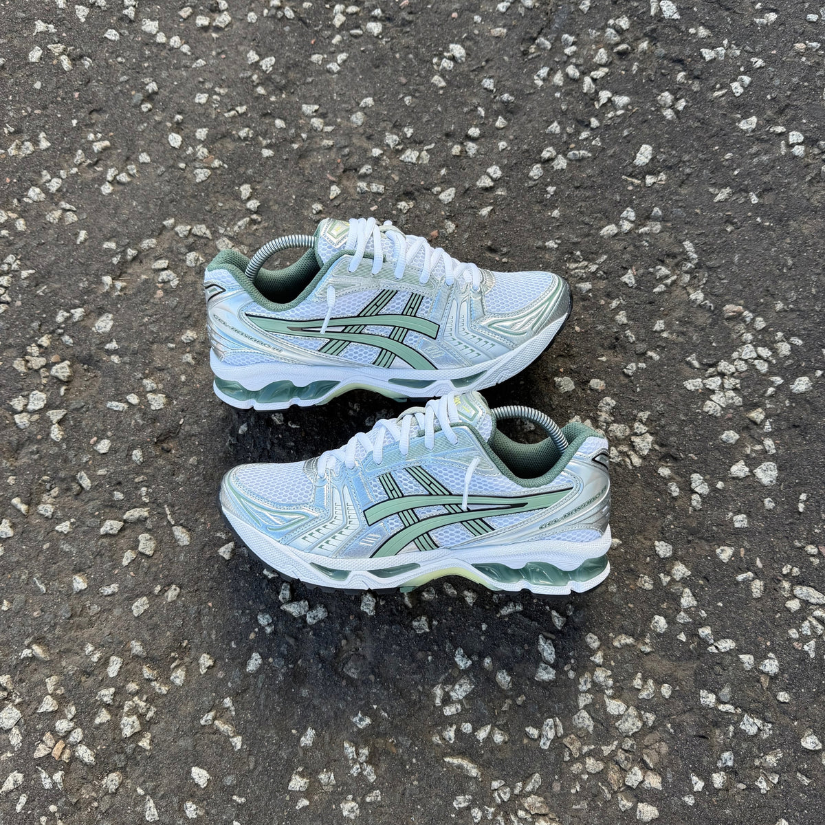 Pair of ASICS Gel-Kayano 14 Slate Grey trainers