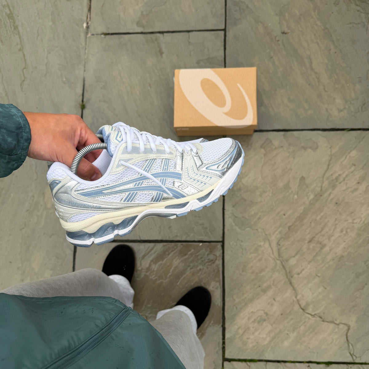 ASICS Gel-Kayano 14 White Light Navy side view