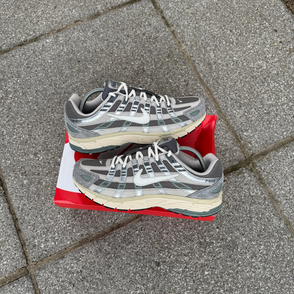 Nike P-6000 Flat Pewter grey and silver trainers