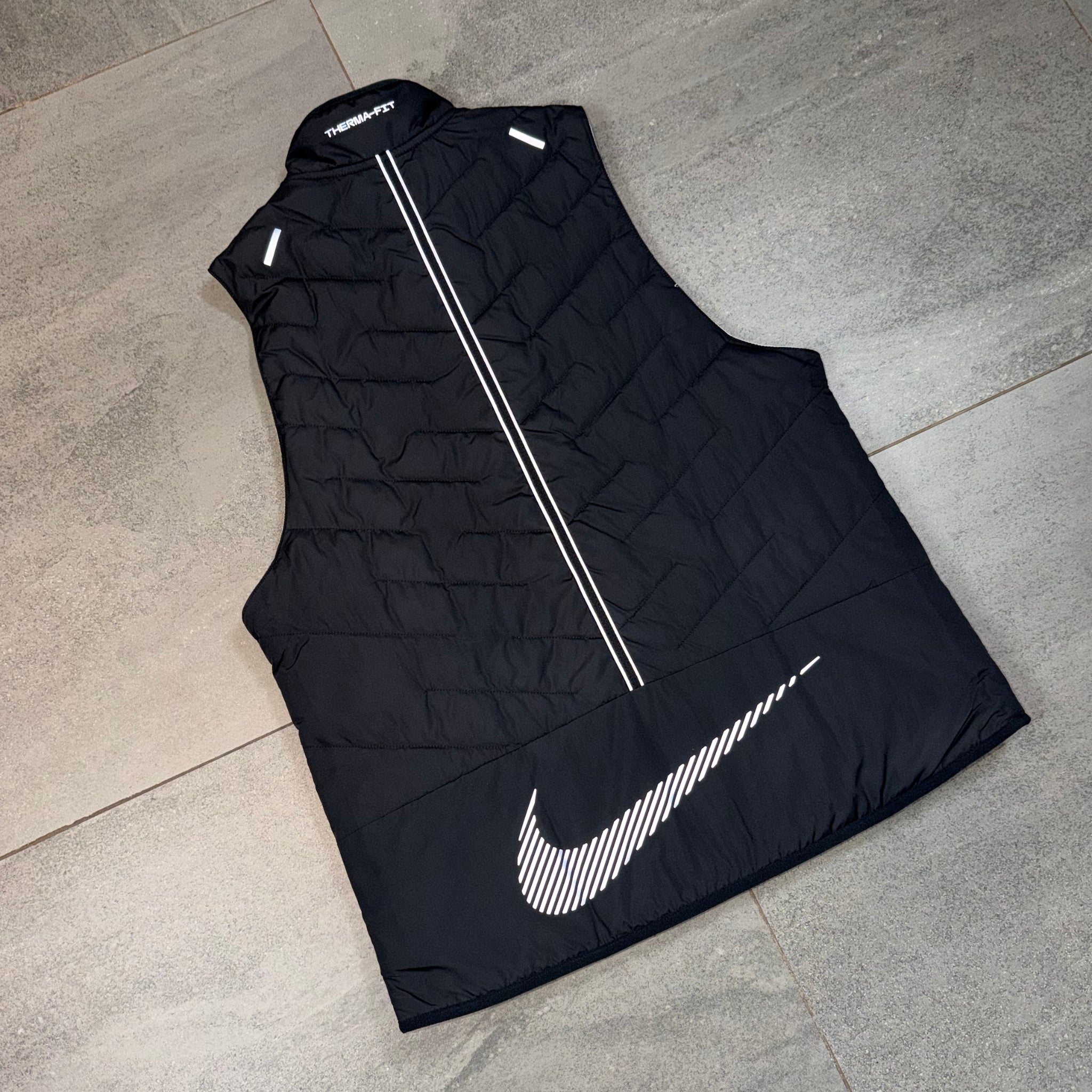 Nike Therma-FIT Black Gilet with Swoosh and zipped pockets