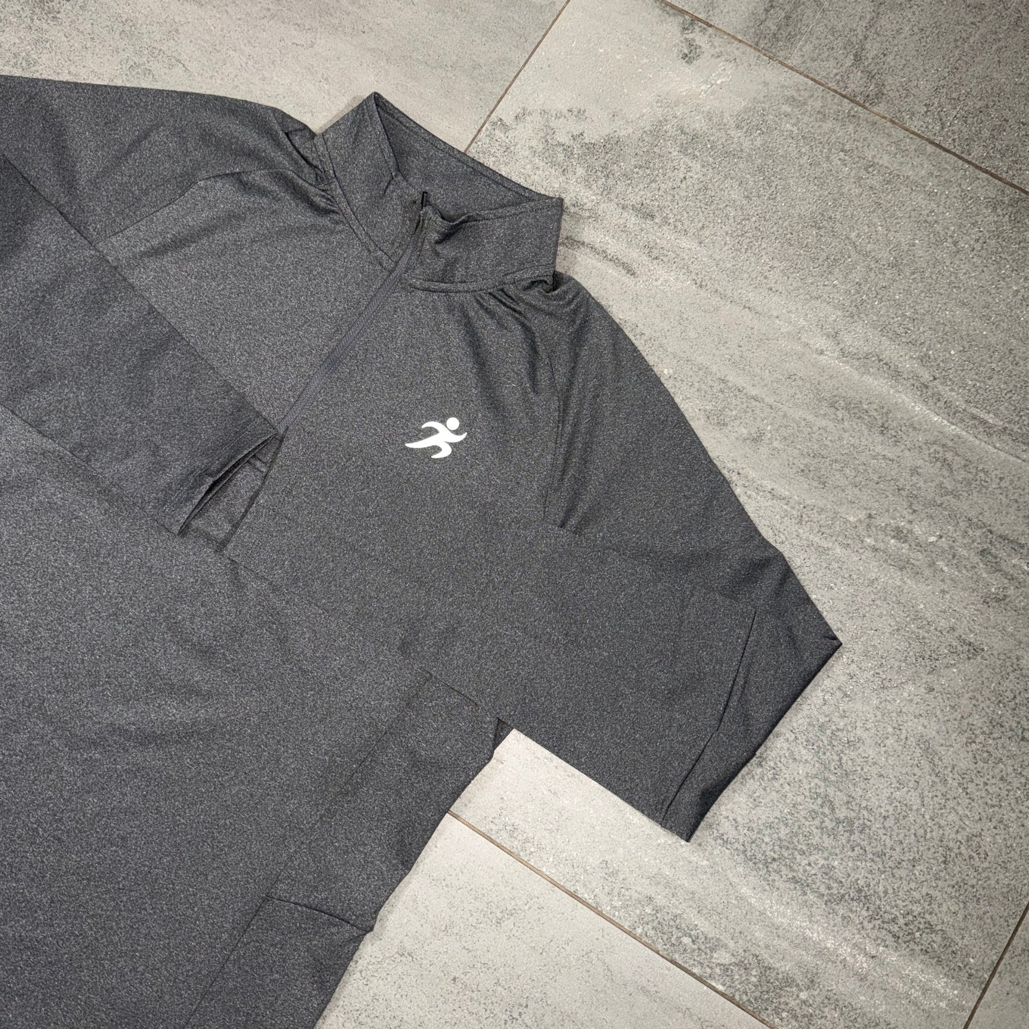 TRIVO Element 1/4 Zip Graphite Grey front detail