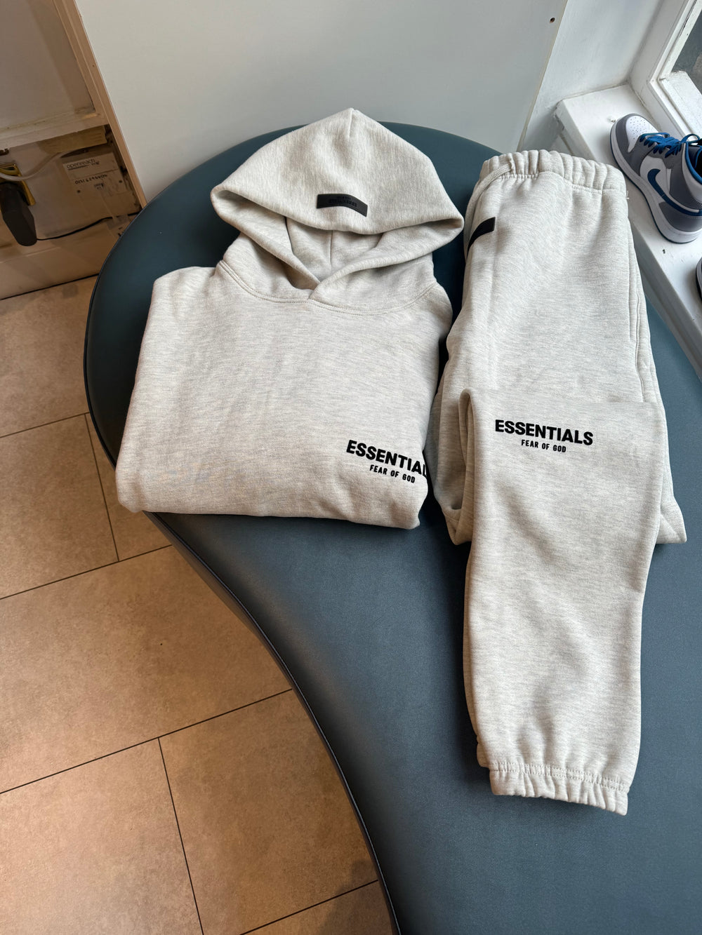 Fear Of God Essentials Light Heather Oatmeal Tracksuit Ss22 1747