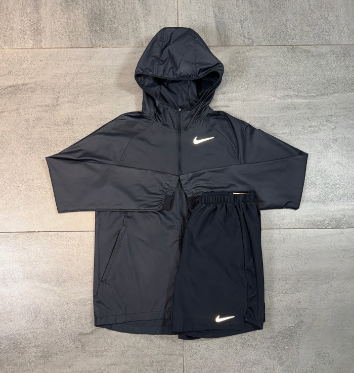 Nike Essential Windrunner & Challenger Shorts Set 'Black'