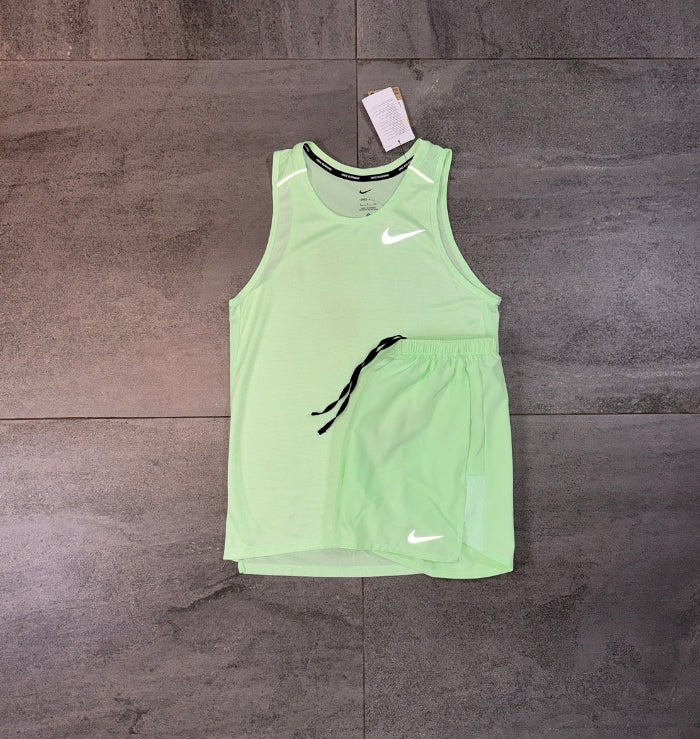 Nike Miler Vest & Challenger Shorts Set 'Vapour Green'