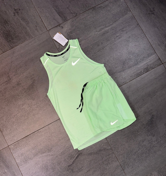 Nike Miler Vest & Challenger Shorts Set 'Vapour Green'