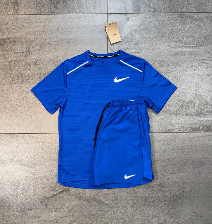 Nike Miler & Challenger Shorts Set 'Royal Blue'