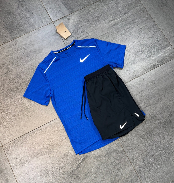 Nike Miler & Flex Shorts Set 'Royal Blue/Black'