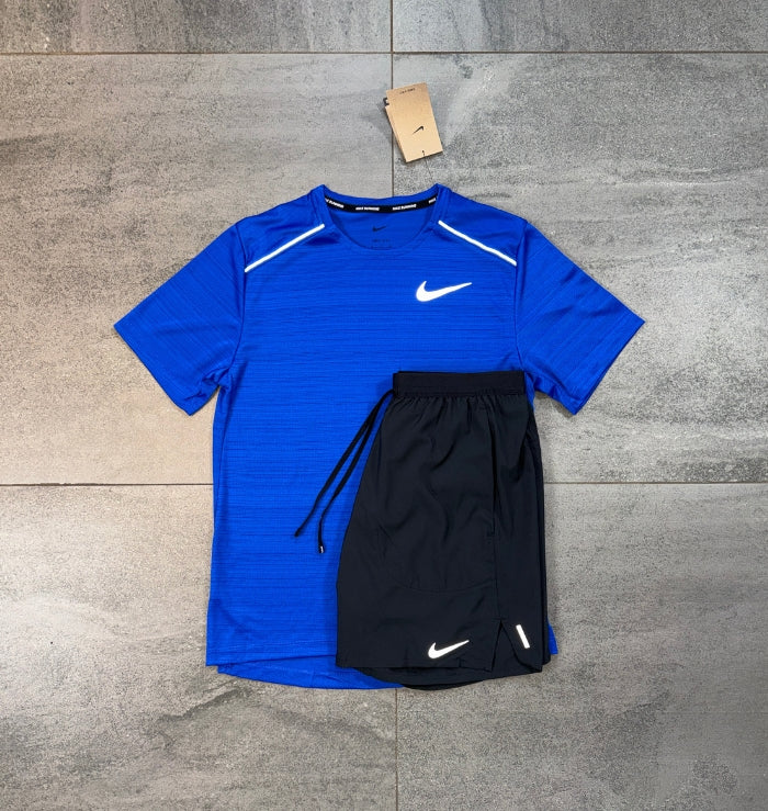 Nike Miler & Flex Shorts Set 'Royal Blue/Black'