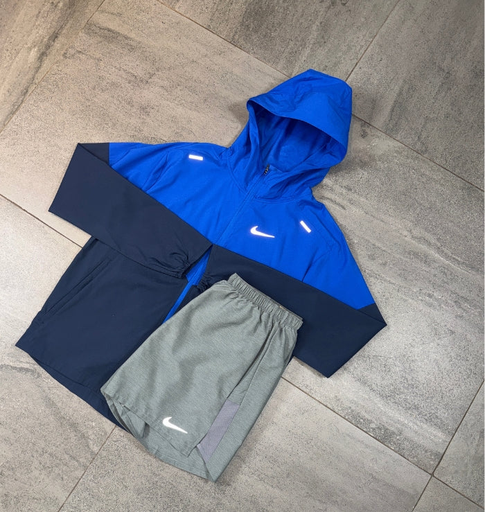 Nike Windrunner & Challenger Shorts Set 'Royal Blue/Grey'