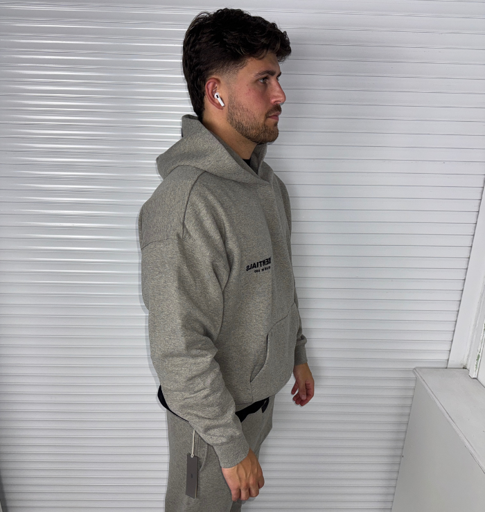 Fear of God Essentials Dark Heather Oatmeal Hoodie (SS22)