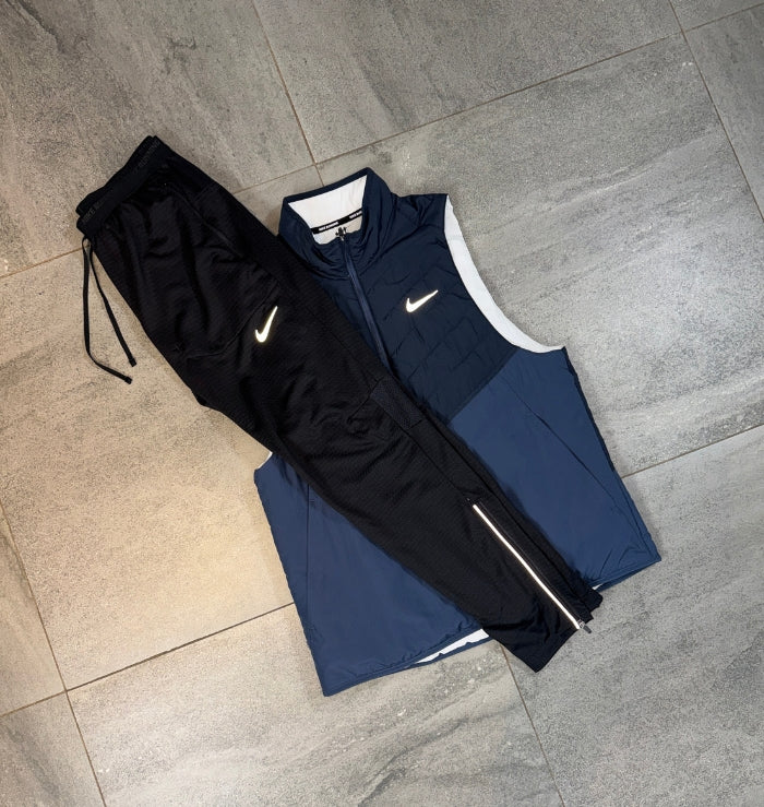 Nike Aerolayer Gilet & Phenom Pants Set 'Navy/Black'