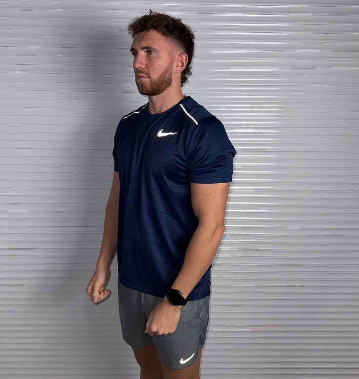 Nike Miler & Challenger Shorts Set 'Midnight Navy/Grey'