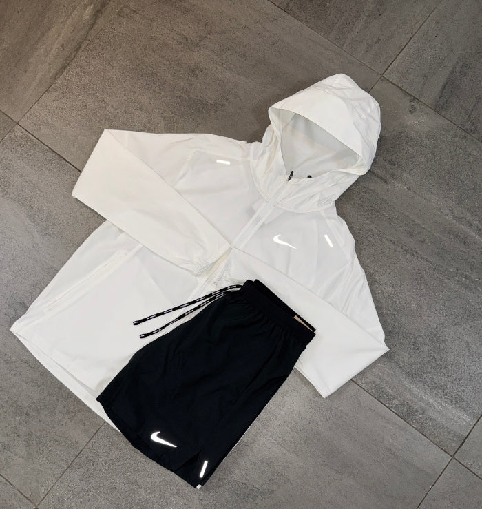 Nike Windrunner & Flex Shorts Set 'White/Black'