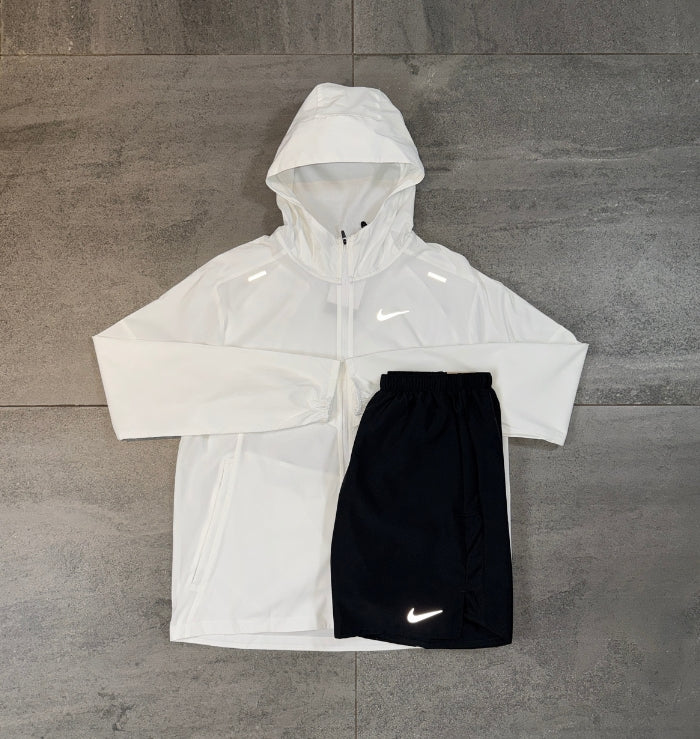 Nike Windrunner & Challenger Shorts Set 'White/Black'